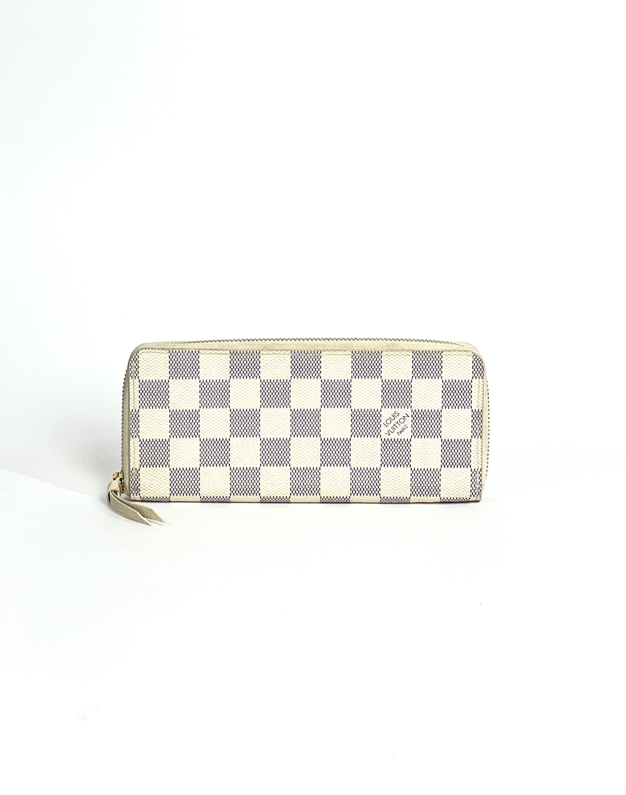 Auth. Louis Vuitton 2 Pc. Monogram & White Damier Azur handbag/makeup  Pouch