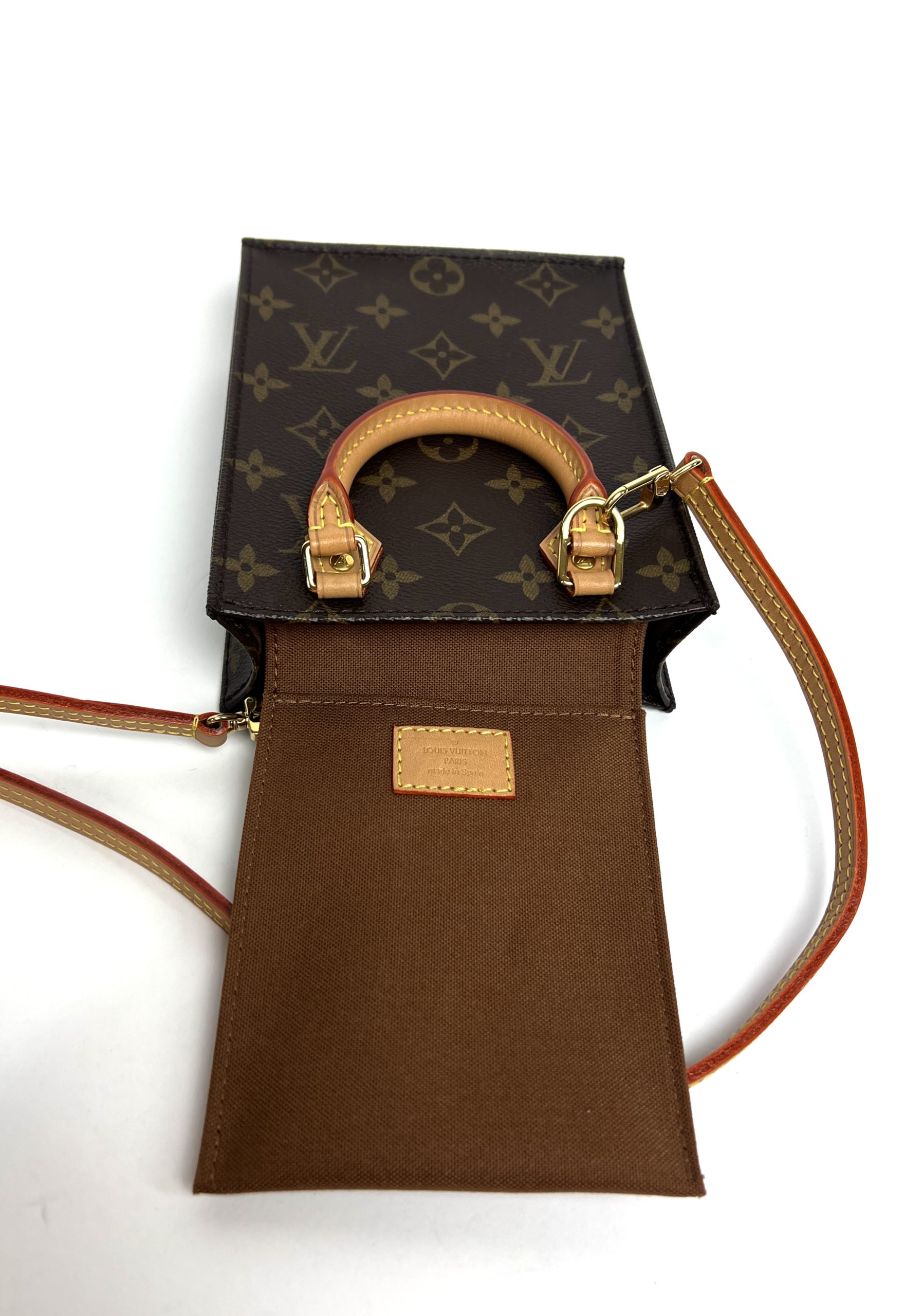 Louis Vuitton Petit Sac Plat Beige/Ocher in Monopaname Coated Canvas with  Gold-tone - US