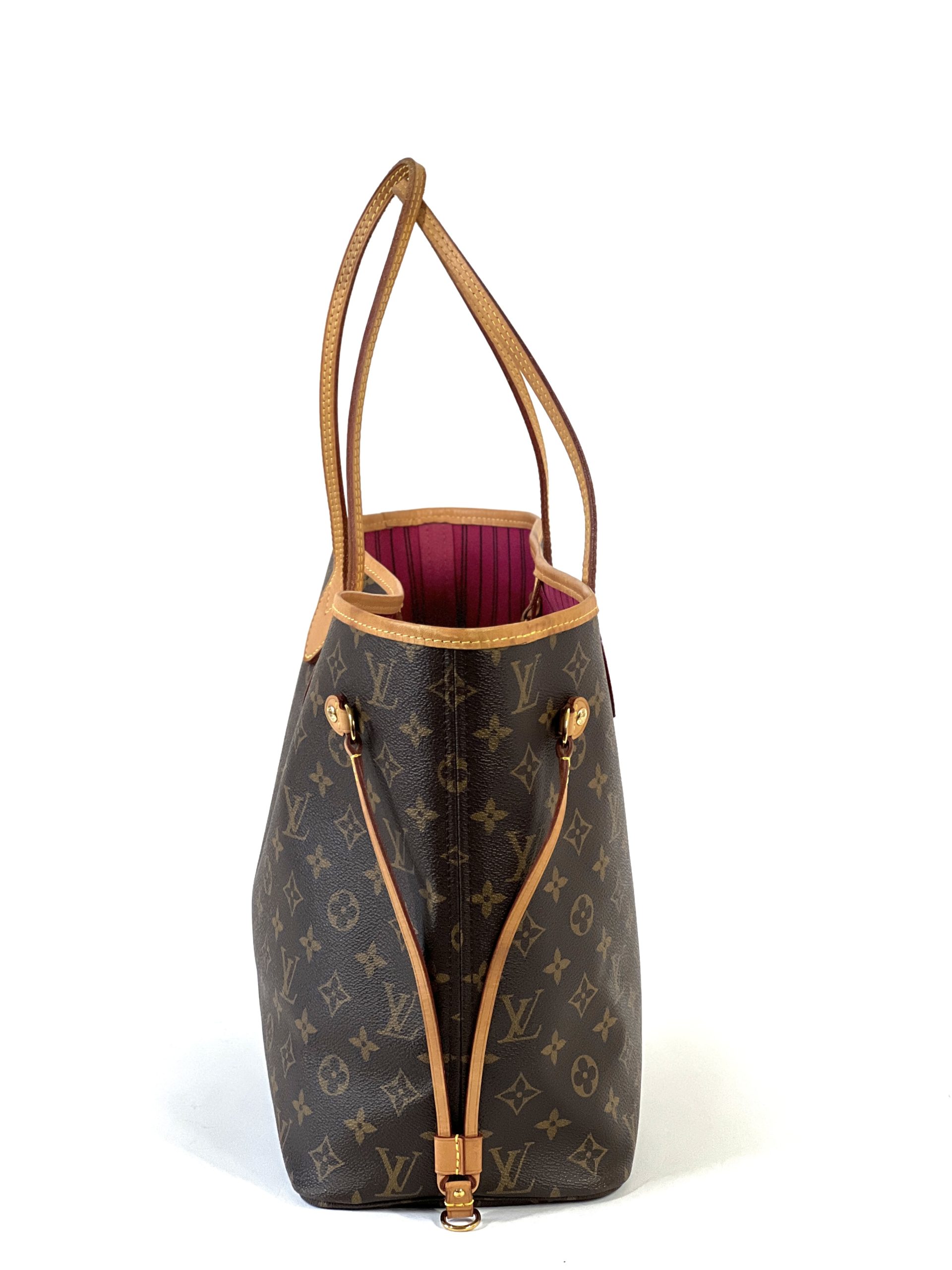 Louis Vuitton Neverfull MM Monogram Canvas Beige Handbags & Bags
