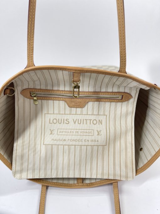 Louis Vuitton Neverfull MM Damier Azur Canvas Beige 11