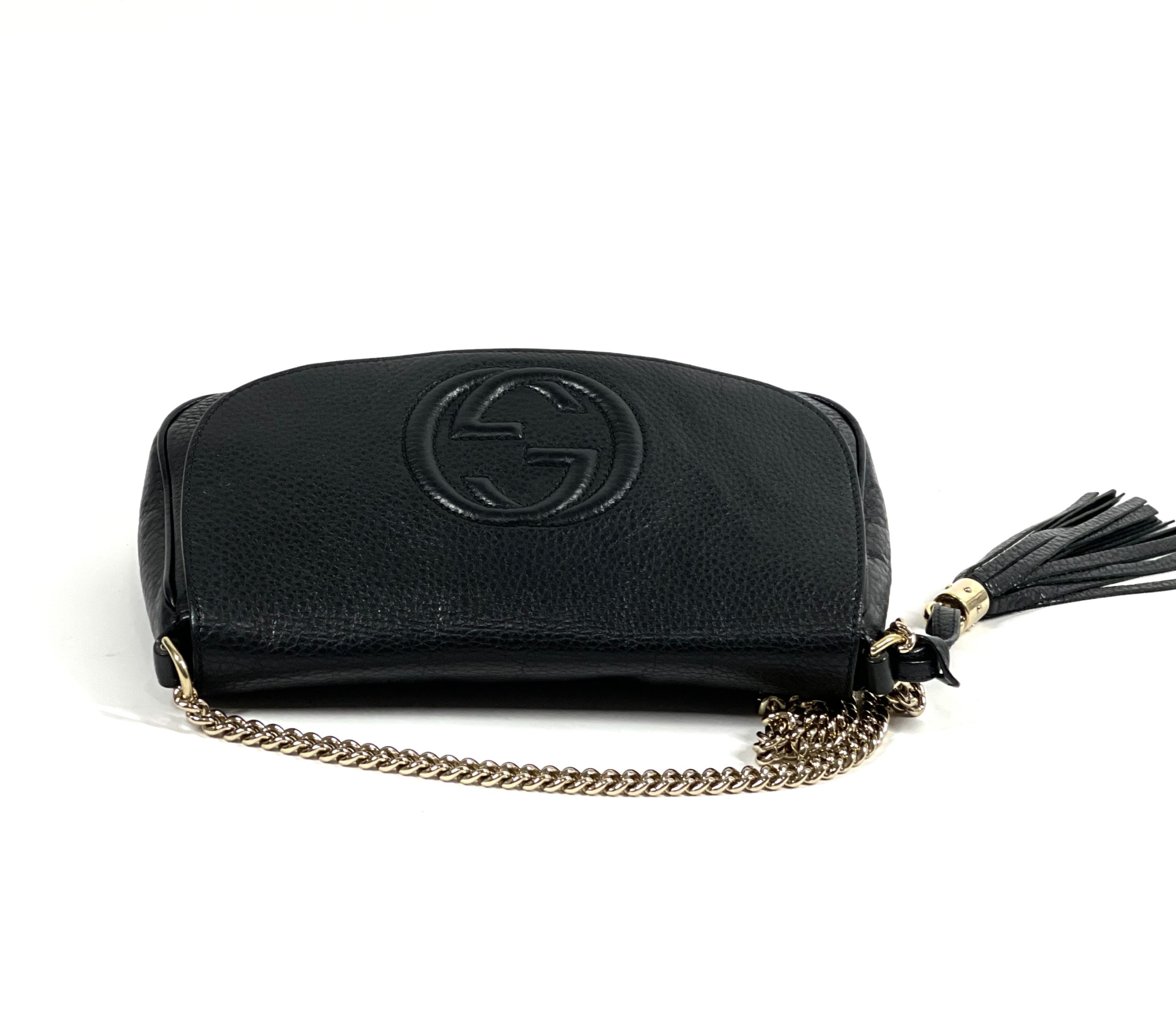 Gucci Chain And Bee Wallet in Black for Men