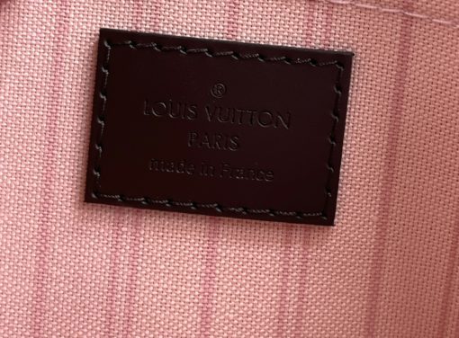 Louis Vuitton Ebene Neverfull MM Tote and Pouch Set with Rose Ballerine Interior 11