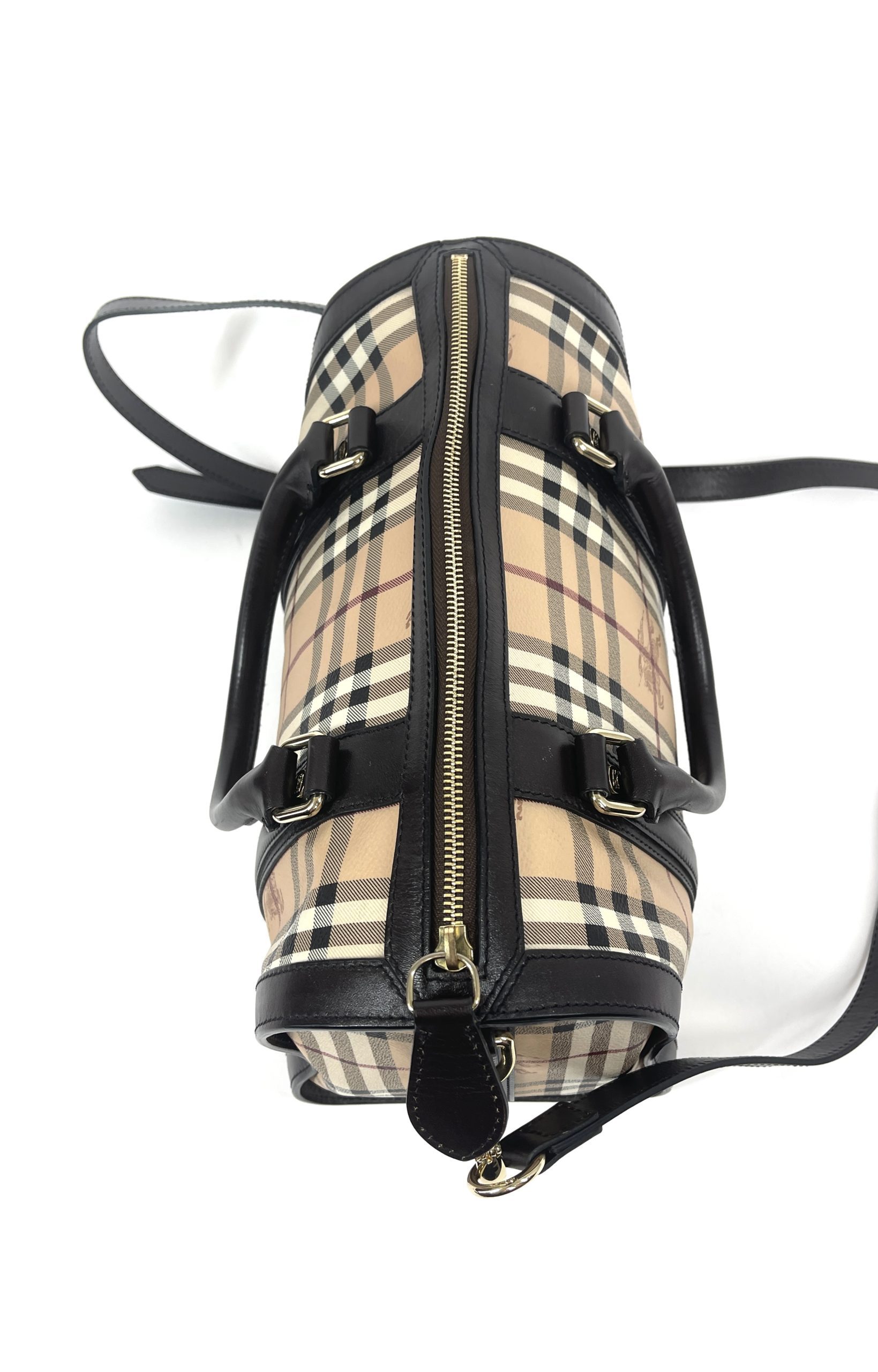 Burberry Alchester Haymarket Bowler Top Handle Bag in Coated Canvas - A  World Of Goods For You, LLC