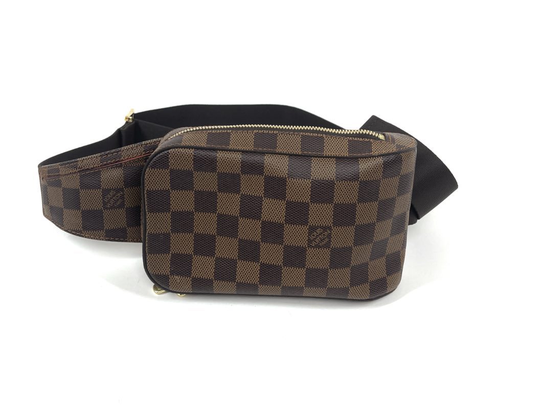 Louis Vuitton Monogram Leather Double Buckle Bum Fanny Pack Waist Belt Bag