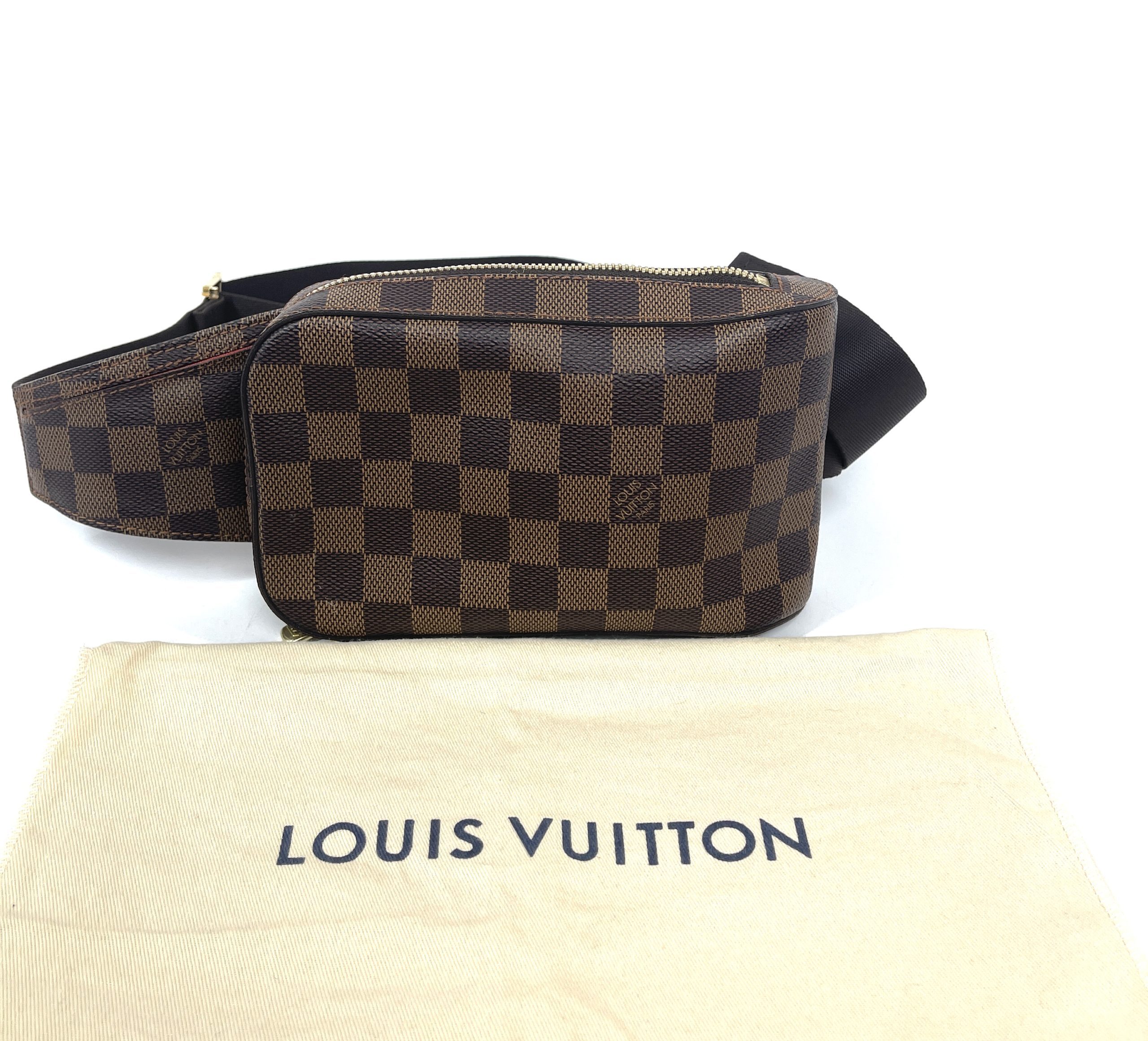 Louis Vuitton Damier Ebene Geronimos Bum Bag Fanny Pack Waist Pouch 129lv7