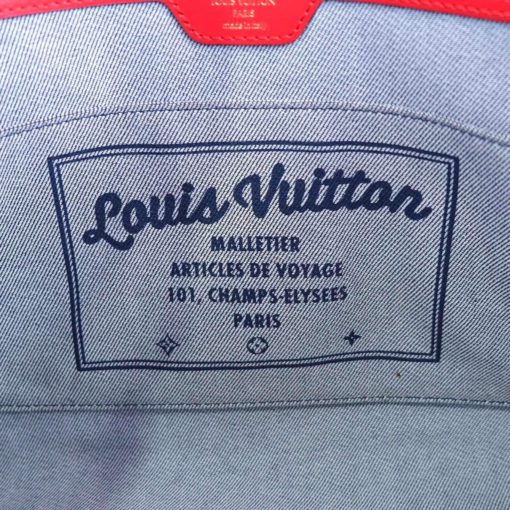 Louis Vuitton Denim Damier Monogram Onthego Blue Rouge 7