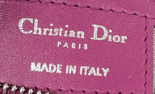 Christian Dior Lady Dior Medium Lambskin Cannage Magenta Pink  16