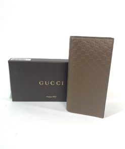 Gucci Microguccissima Taupe Leather Wallet With ID Window 2