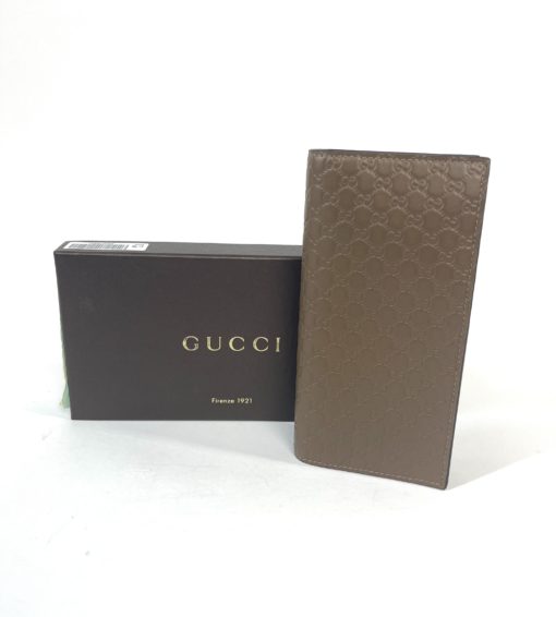 Gucci Microguccissima Taupe Leather Wallet With ID Window 2