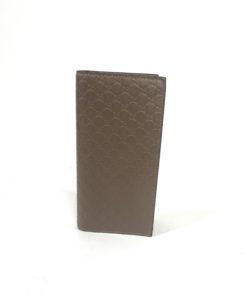 Gucci Microguccissima Taupe Leather Wallet With ID Window
