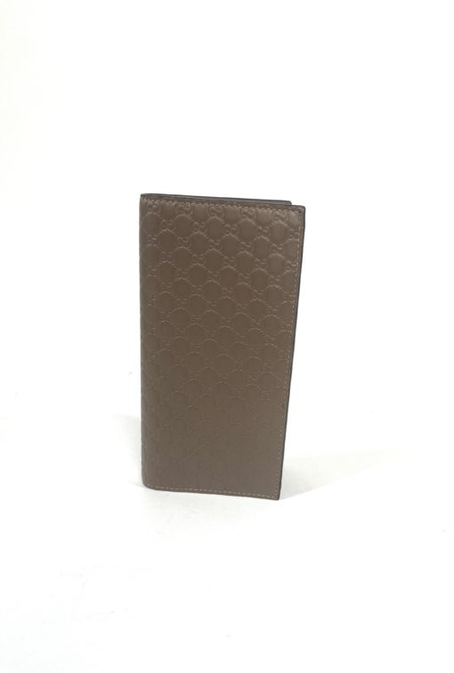 Gucci Microguccissima Taupe Leather Wallet With ID Window 5