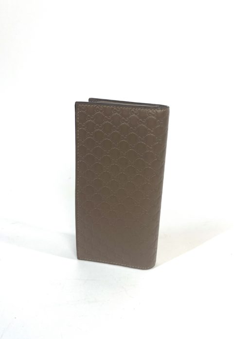 Gucci Microguccissima Taupe Leather Wallet With ID Window 3
