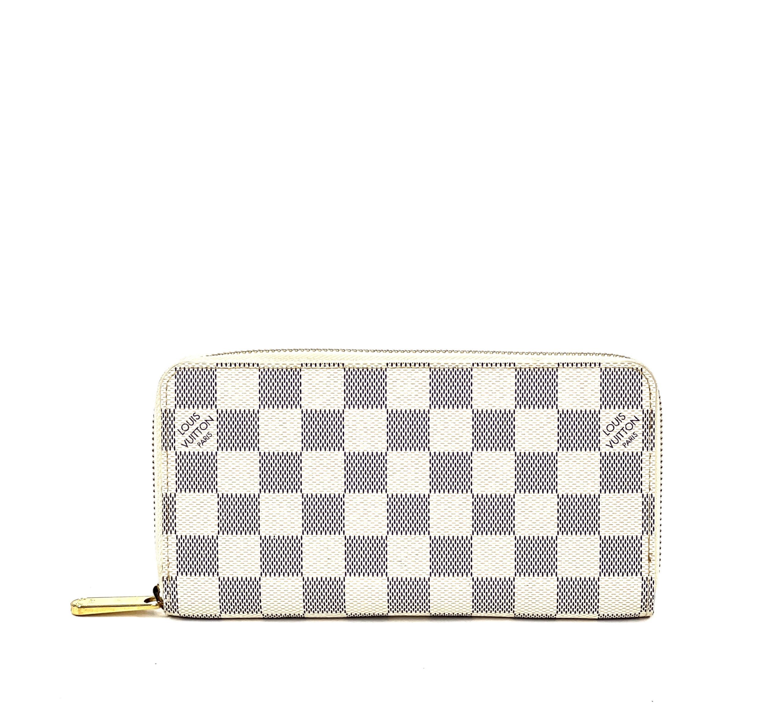 Louis Vuitton Zip Around Damier Azur Wallet White