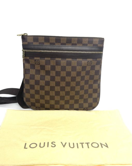 Louis Vuitton Damier Ebene Canvas Pochette Bosphore Messenger Bag 4