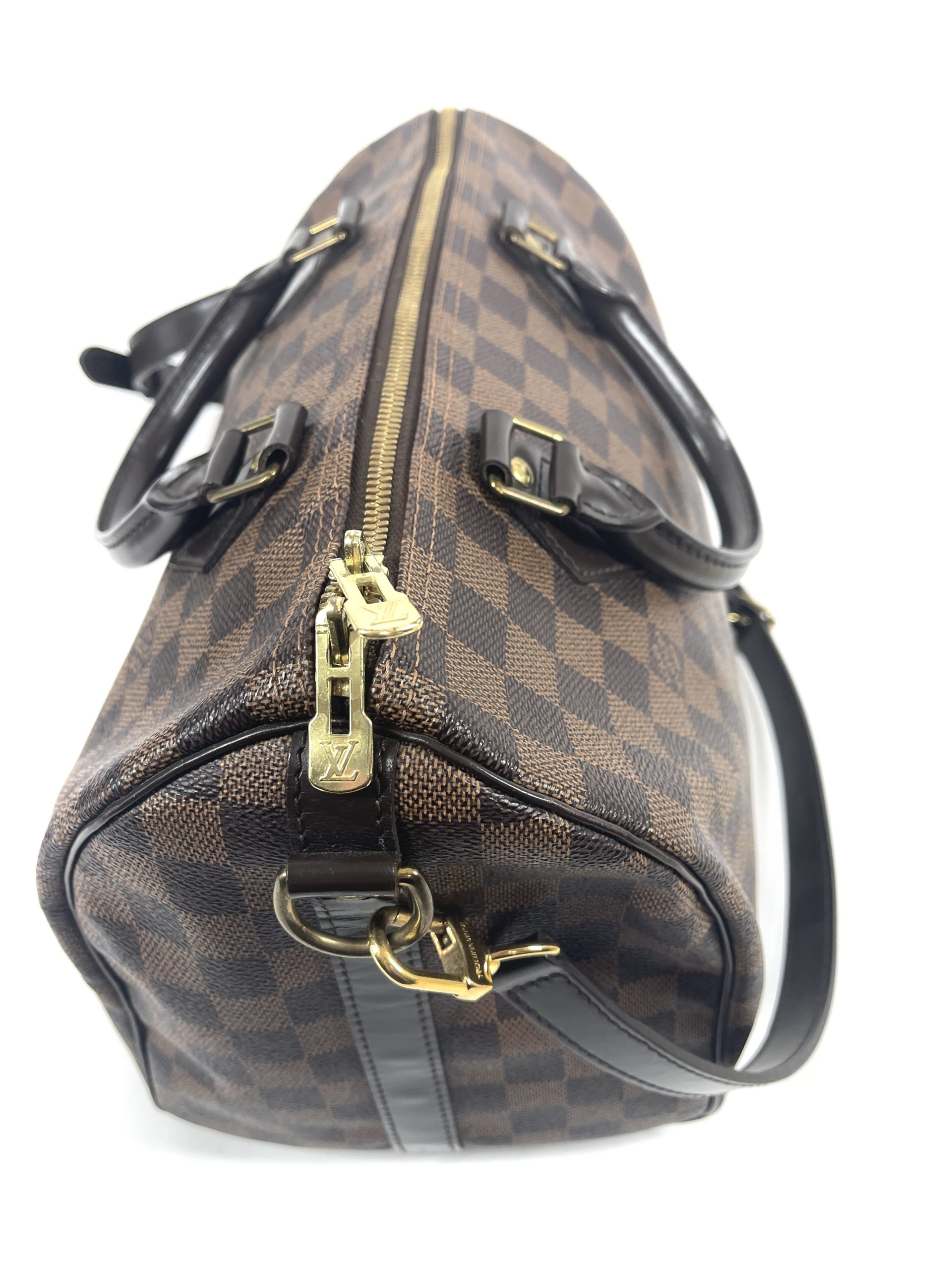Louis Vuitton Speedy 30 Damier Ebene Bandouliere Bag