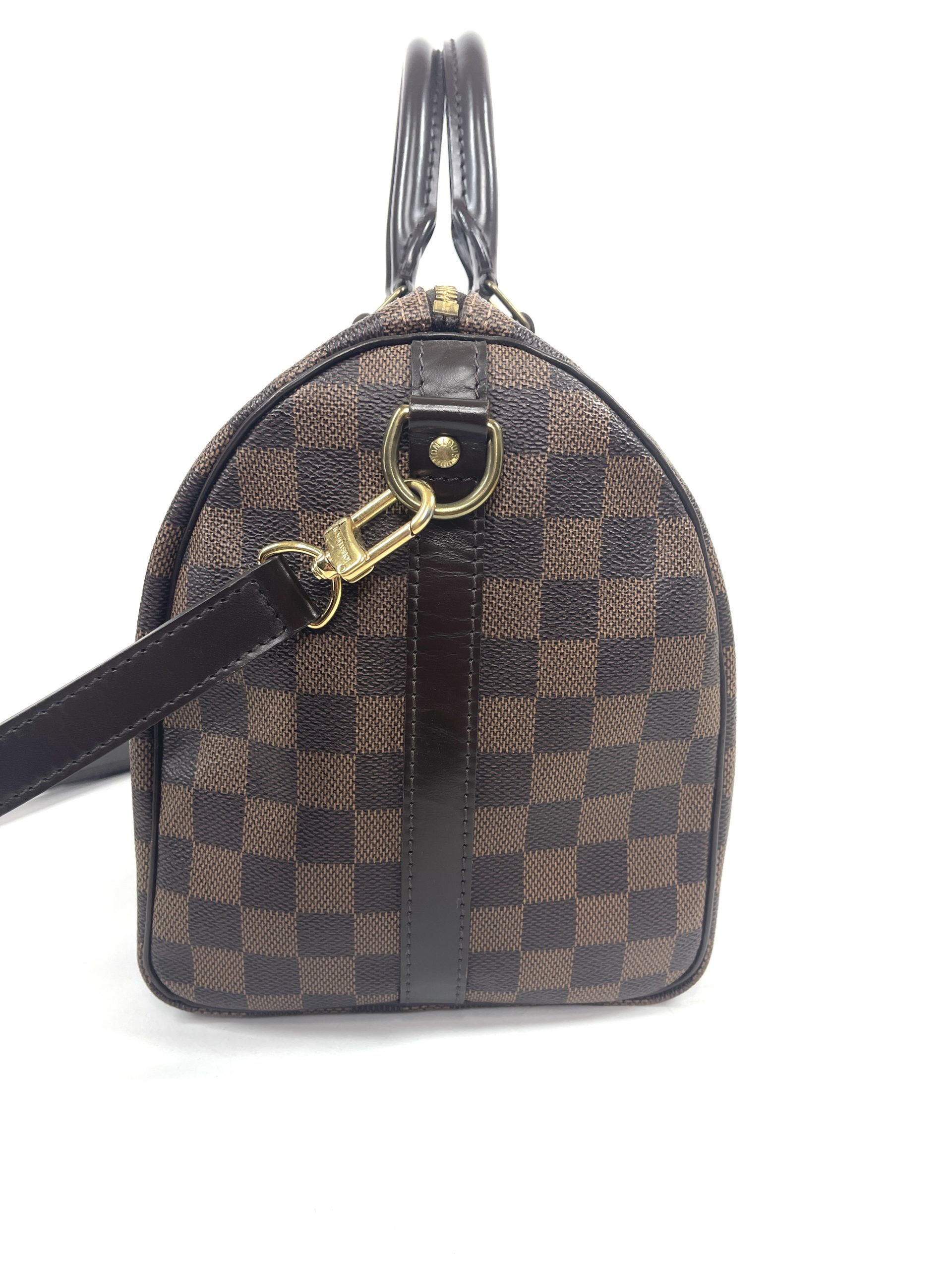 Louis Vuitton Speedy Bandouliere Damier Ebene 30 Brown in Canvas/Leather  with Brass - US