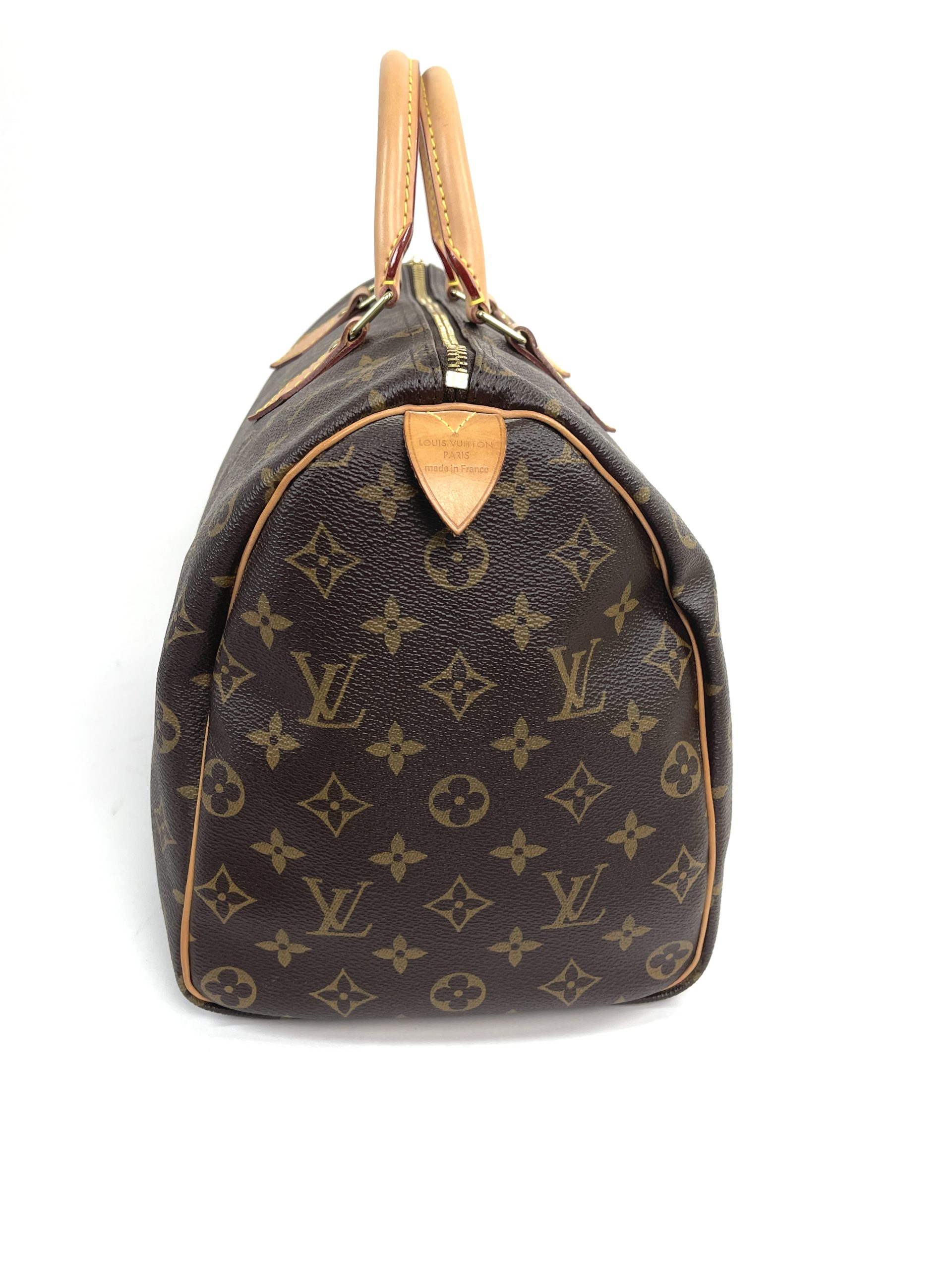Louis Vuitton Monogram Speedy 35 - Brown Handle Bags, Handbags - LOU799916