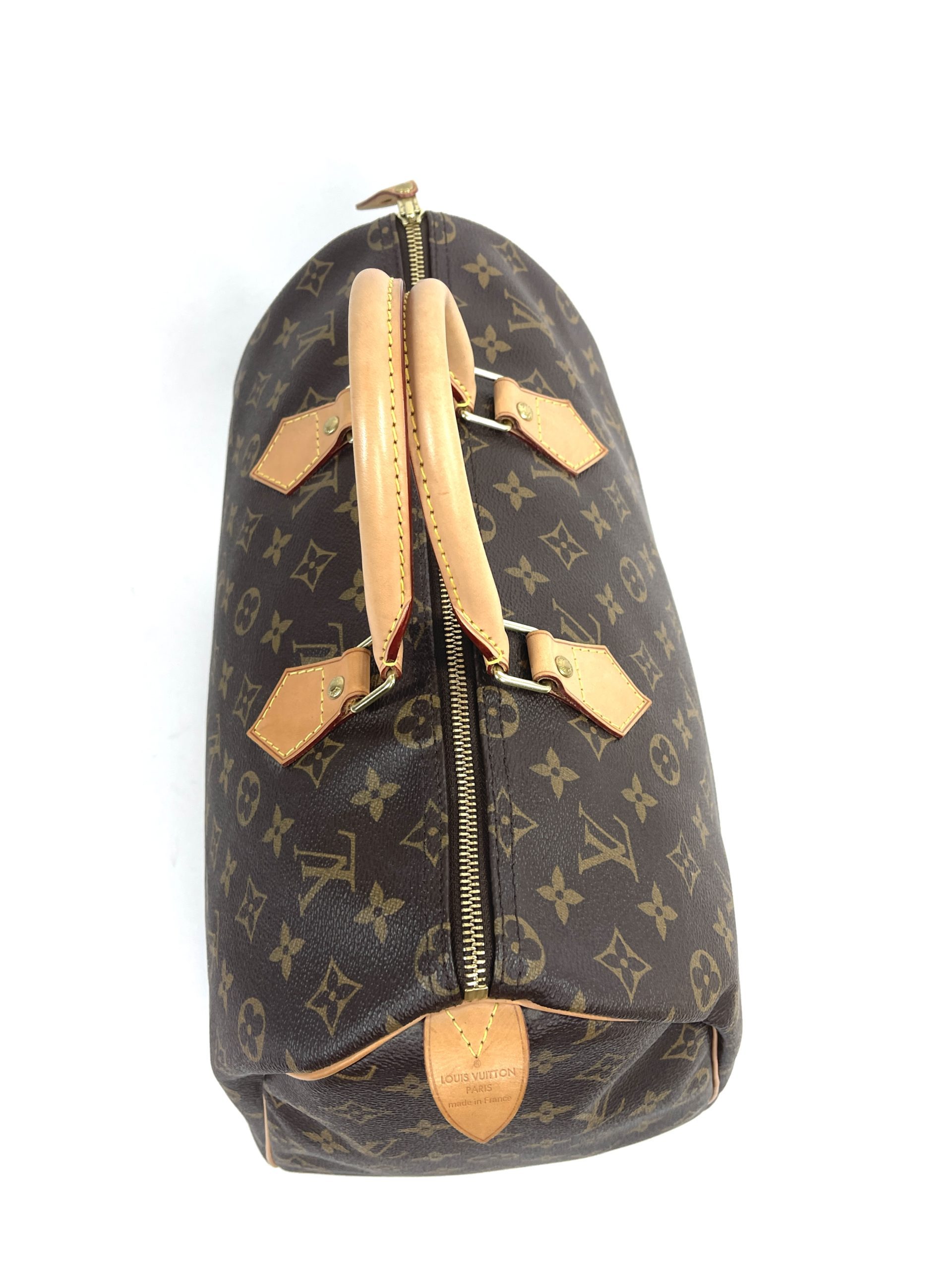 Louis Vuitton Monogram Speedy 35 - Brown Handle Bags, Handbags - LOU776021