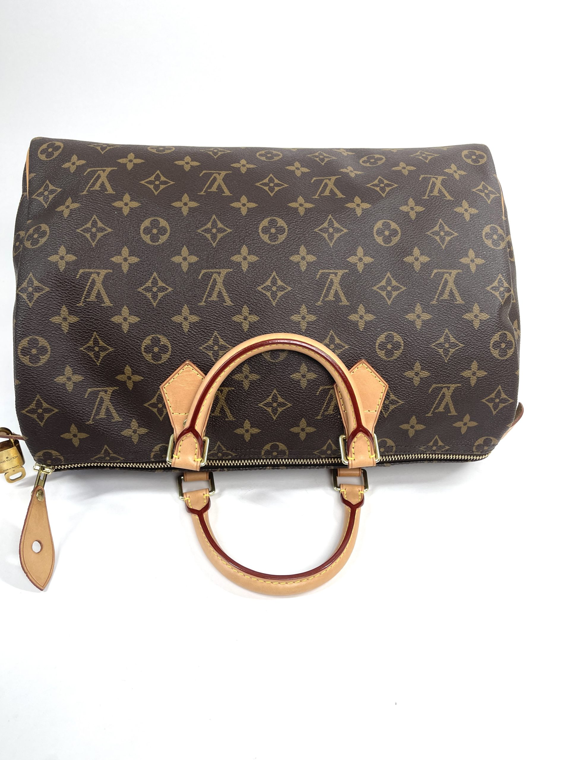 Louis Vuitton Monogram Speedy 35 - Brown Handle Bags, Handbags - LOU776021