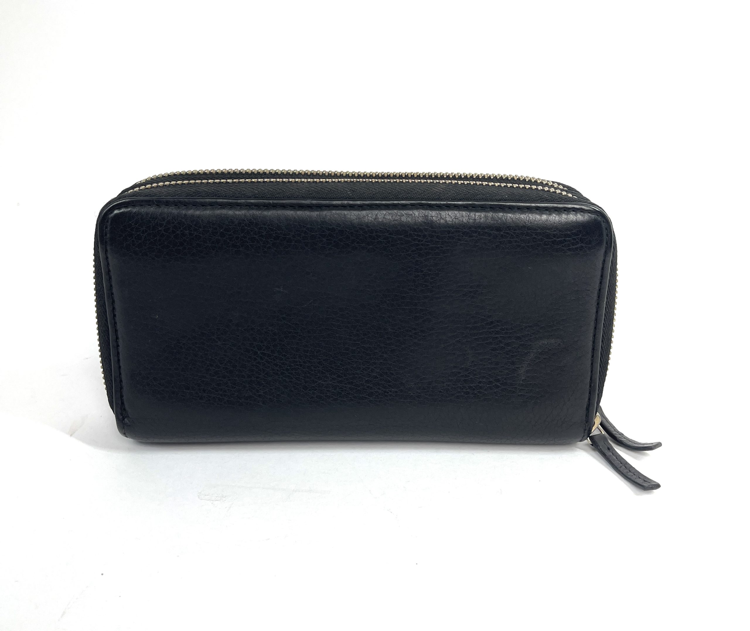 Gucci Soho Zip Around Short Wallet Black in Calfskin Leather with Gold-tone  - US