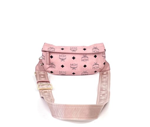 MCM Visetos Small Powder Pink Crossbody Belt Bag