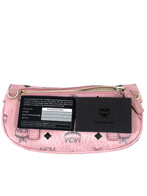MCM Visetos Small Powder Pink Crossbody Belt Bag 16
