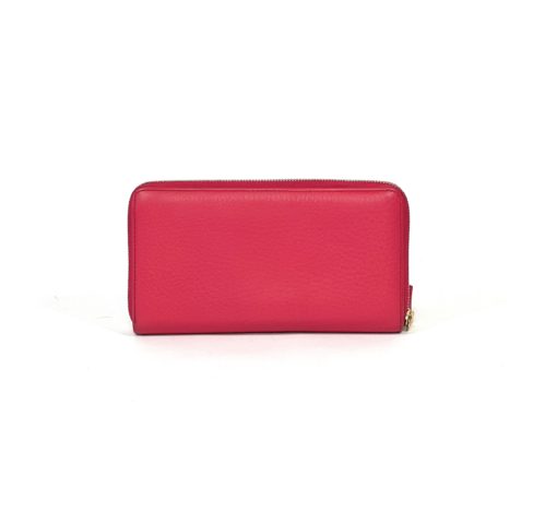 Gucci Soho Cellarius Hot Pink Leather Zip Around Wallet 6