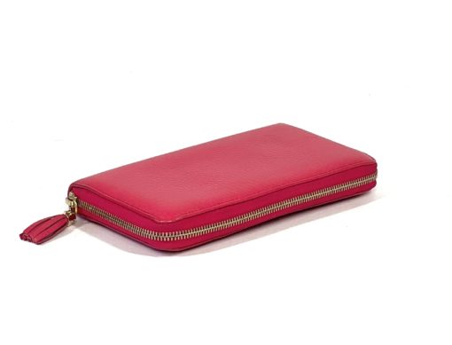 Gucci Soho Cellarius Hot Pink Leather Zip Around Wallet 7