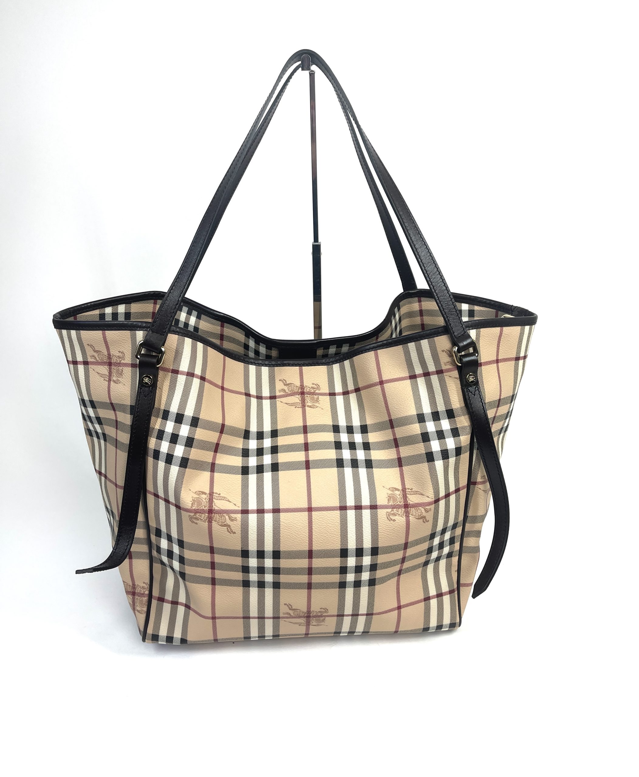 Burberry Green Haymarket Check Coated Canvas Canterbury Tote