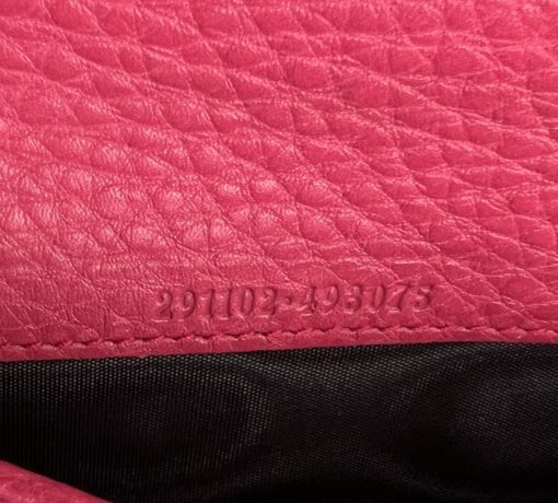 Gucci Soho Cellarius Hot Pink Leather Zip Around Wallet 14