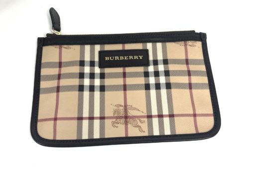 Burberry Haymarket Canturbery Large Coated Canvas Tote Pouch 16
