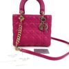 Christian Dior Lady Dior Medium Lambskin Cannage Magenta Pink GHW (Copy) 8