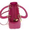 Christian Dior Lady Dior Medium Lambskin Cannage Magenta Pink GHW (Copy) 20