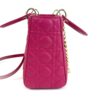 Christian Dior Lady Dior Medium Lambskin Cannage Magenta Pink GHW (Copy) 12