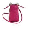 Christian Dior Lady Dior Medium Lambskin Cannage Magenta Pink GHW (Copy) 11