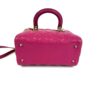 Christian Dior Lady Dior Medium Lambskin Cannage Magenta Pink GHW (Copy) 19