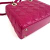 Christian Dior Lady Dior Medium Lambskin Cannage Magenta Pink GHW (Copy) 15