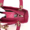 Christian Dior Lady Dior Medium Lambskin Cannage Magenta Pink GHW (Copy) 7