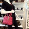 Christian Dior Lady Dior Medium Lambskin Cannage Magenta Pink GHW (Copy) 3