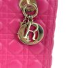 Christian Dior Lady Dior Medium Lambskin Cannage Magenta Pink GHW (Copy) 21