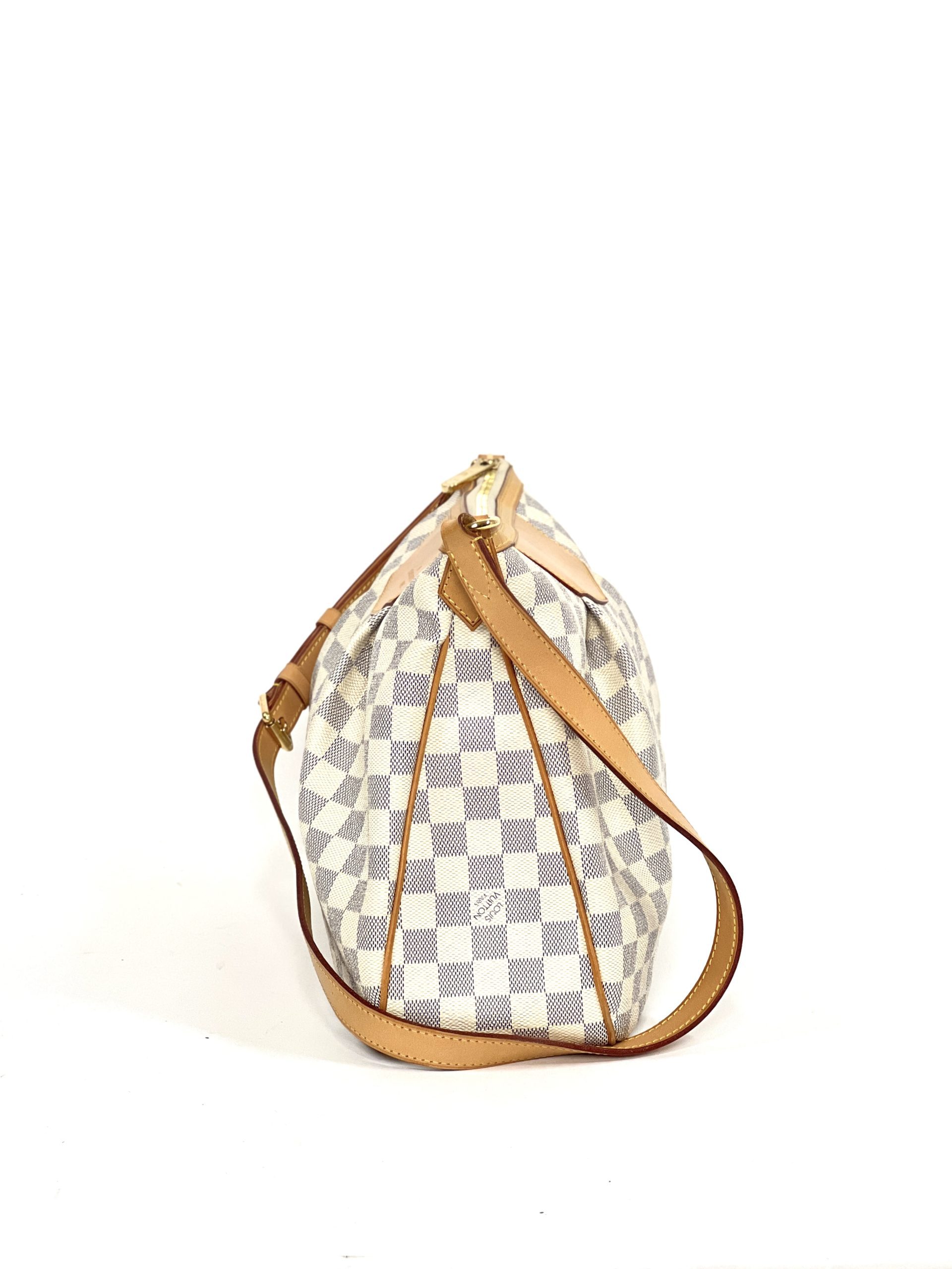 Auth. Louis Vuitton 2 Pc. Monogram & White Damier Azur handbag/makeup Pouch