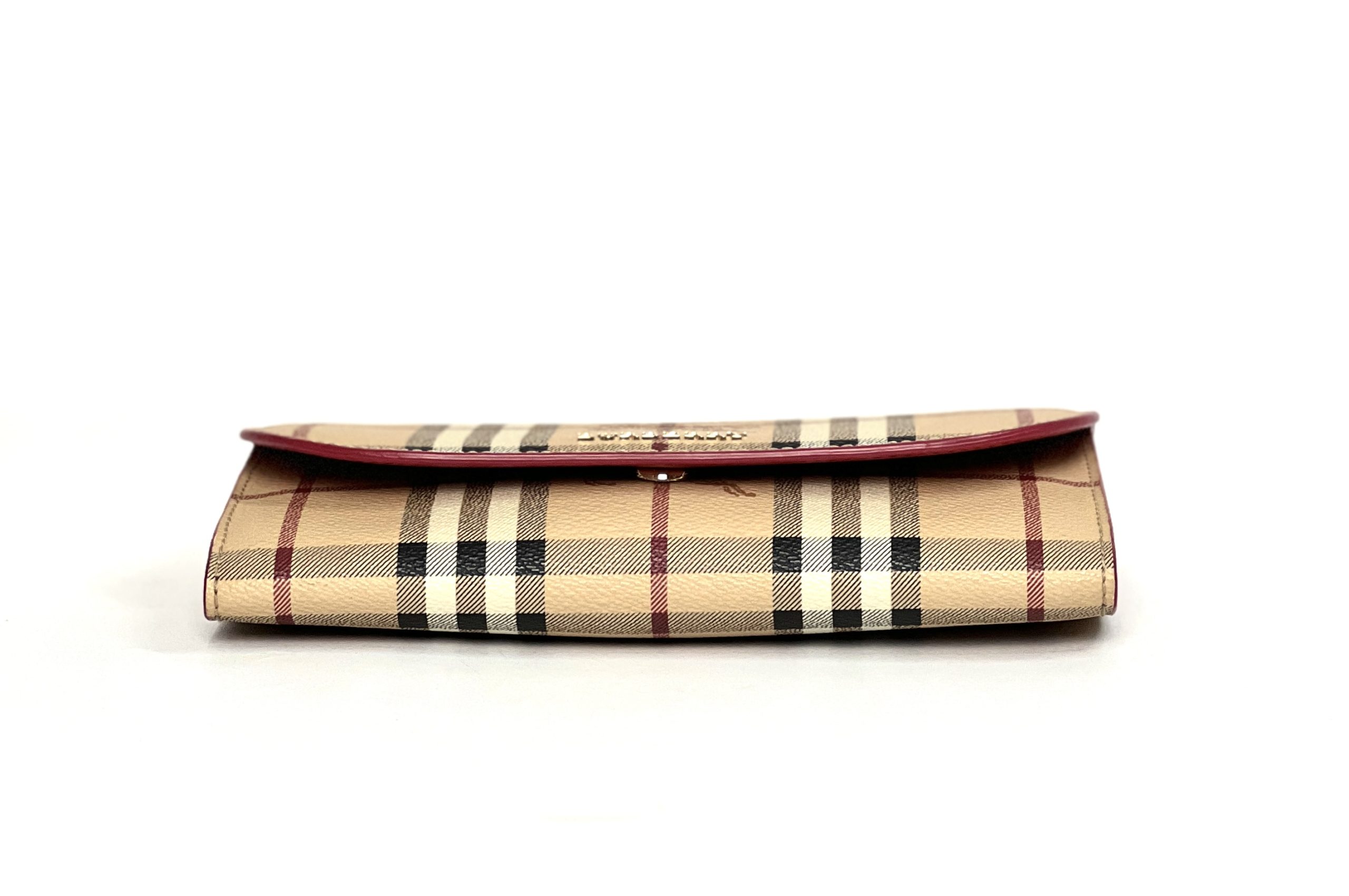 Burberry Pink/Beige Haymarket Check Coated Canvas and Leather Izzy