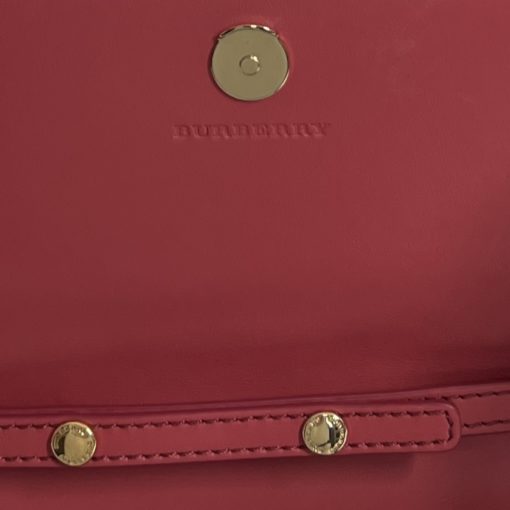 Burberry Haymarket Check Henley Wallet On Chain Rose 13