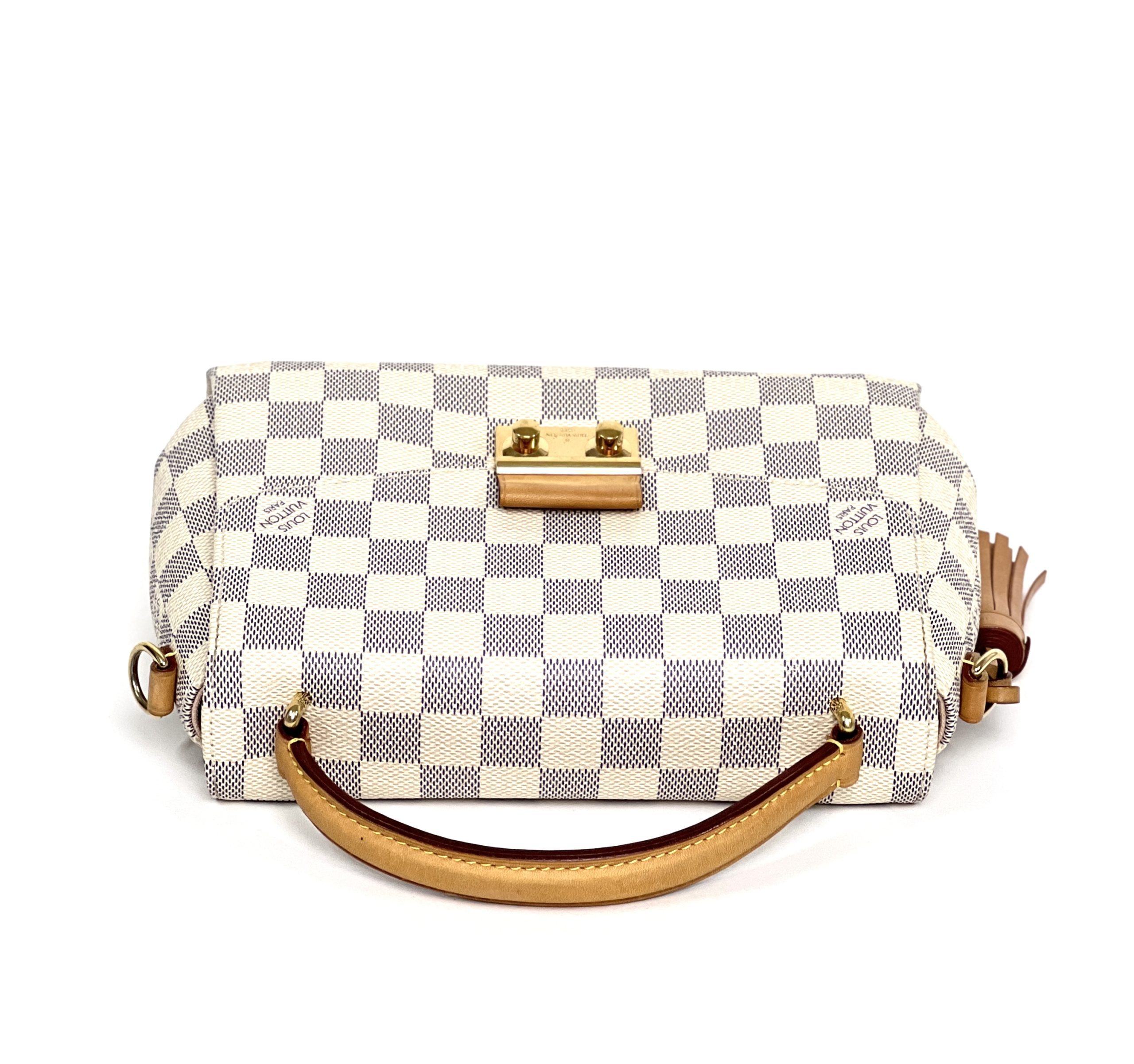 Louis Vuitton Tote Croisette Damier Azur Blue/White in Canvas/Leather with  Brass - US