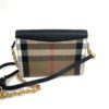 Burberry Hampshire WOC Chain Black Leather House Check Canvas 4