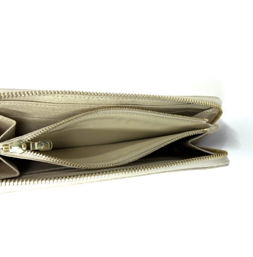 Louis Vuitton Damier Azur Clemence Wallet Beige 13