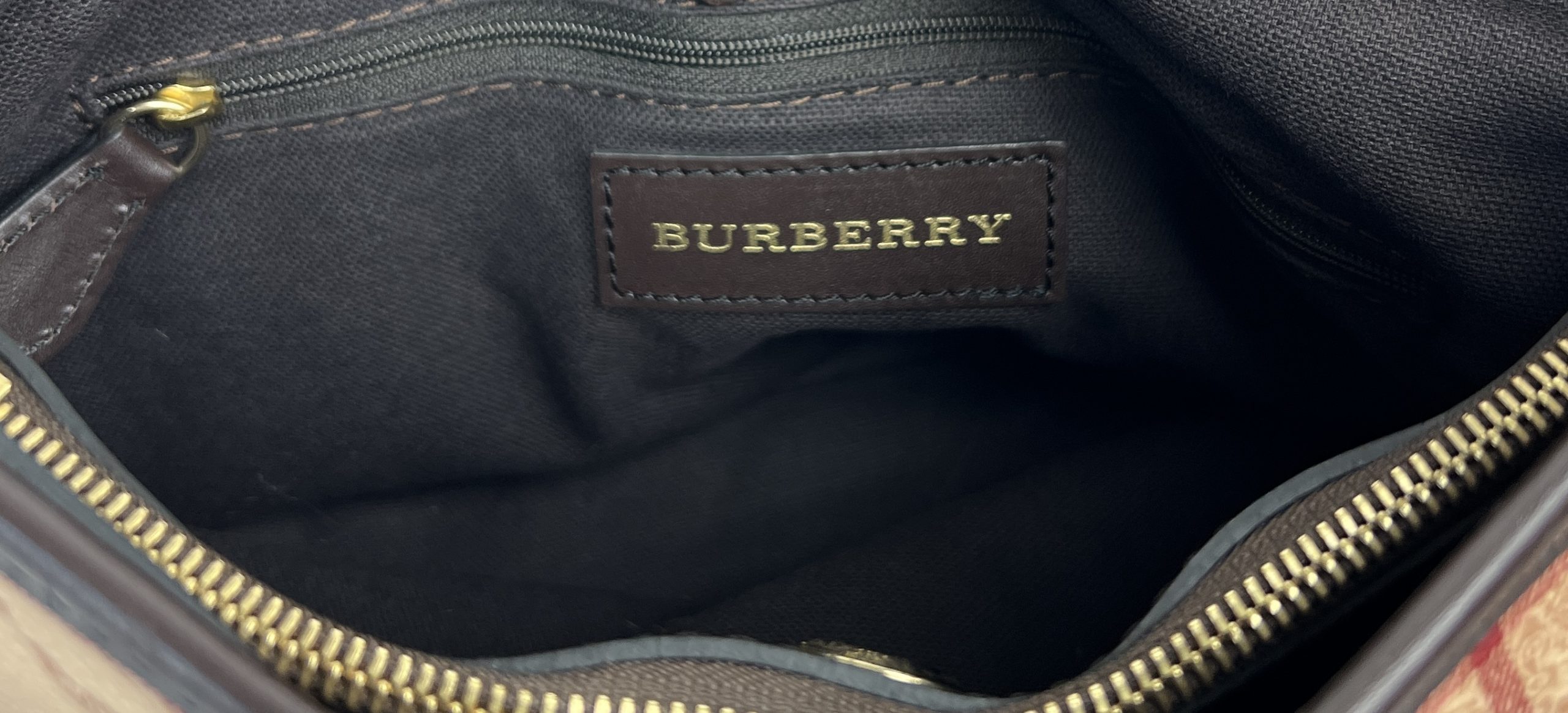 BURBERRY #37332 Haymarket Check Coated Canvas Boston Handbag – ALL YOUR  BLISS