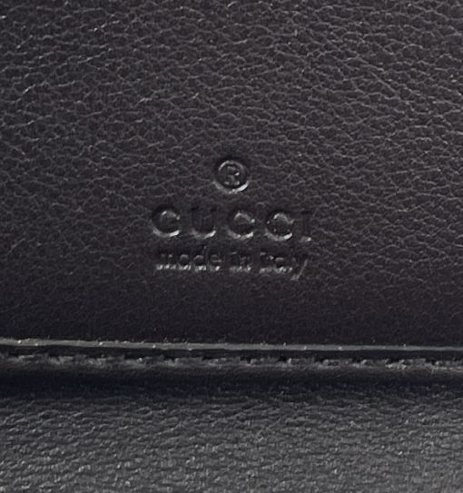 Gucci Script Continental Wallet Dark Brown Trim 17