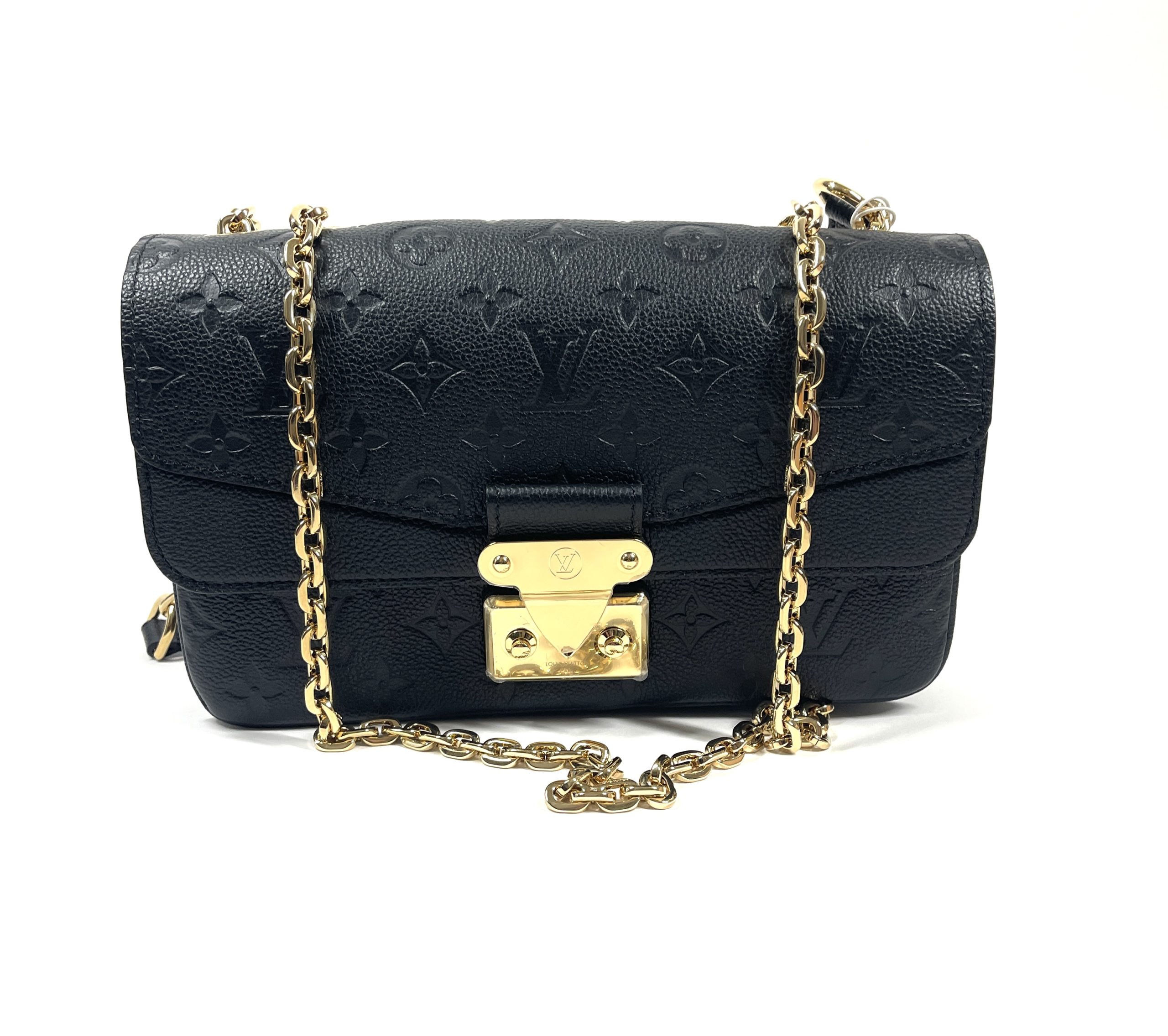 Louis Vuitton Marceau Handbag Monogram Empreinte Leather Black