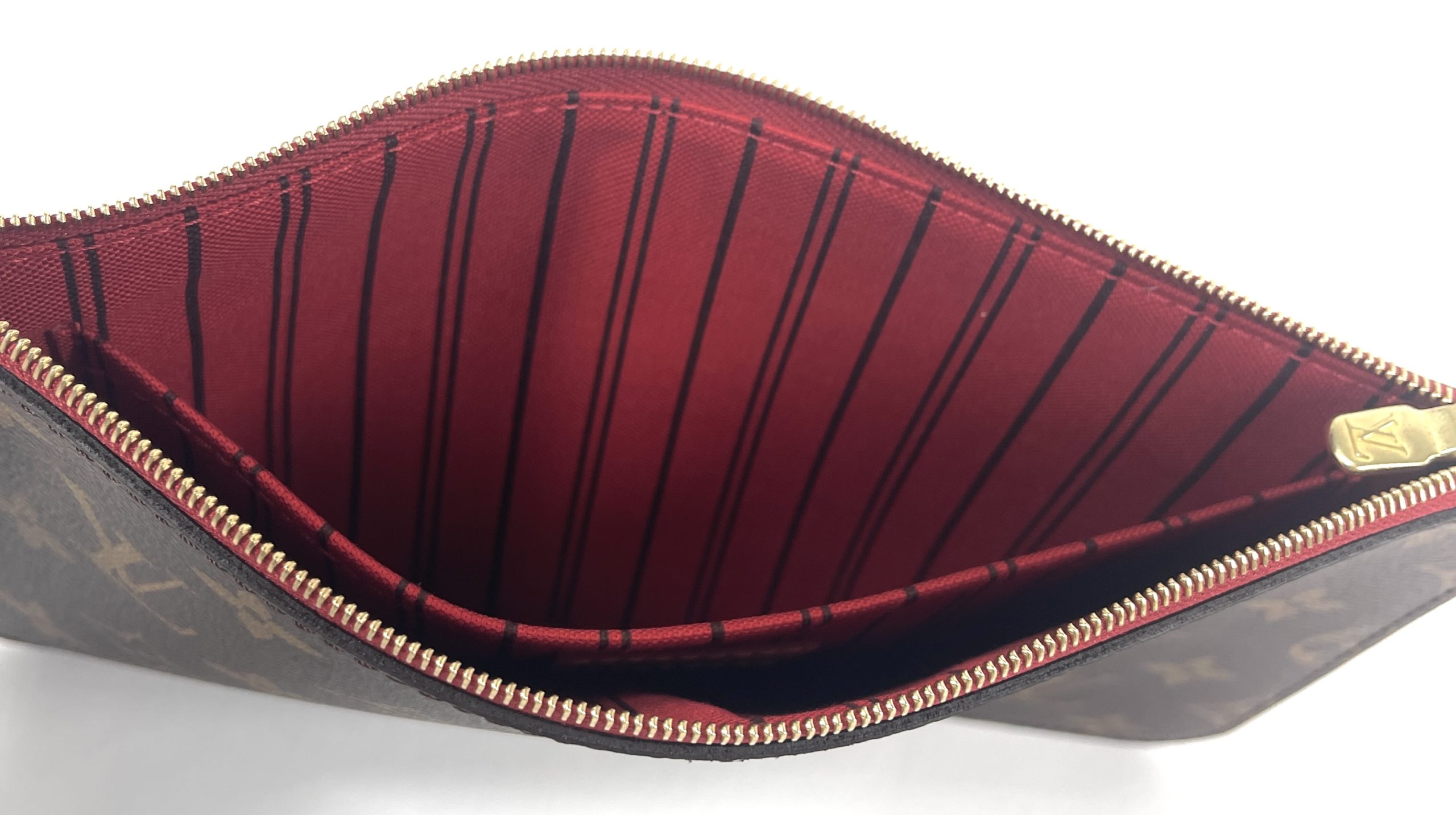 Louis Vuitton Poche Toilette NM Clutch Bag Monogram Leather In Red